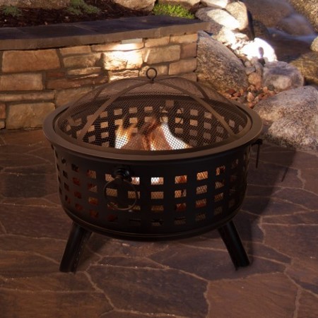 Nature Spring Nature Spring 26 inch Round Fire Pit- Steel Patio Ring 293135ETT